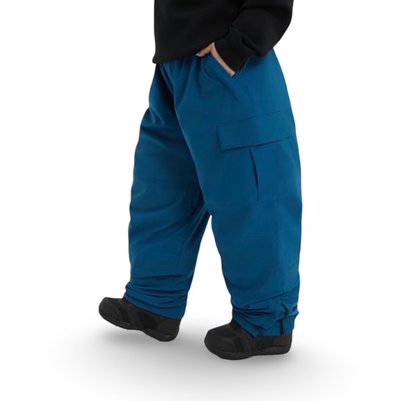NOMADIKA Other - Nomadika Oversize Snowboard Ski Pants Blue Cargo XL Built-in Belt Zipper Vents